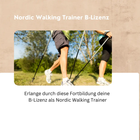 Produktbild für die Weiterbildung als Nordic Walking Trainer mit B-Lizenz